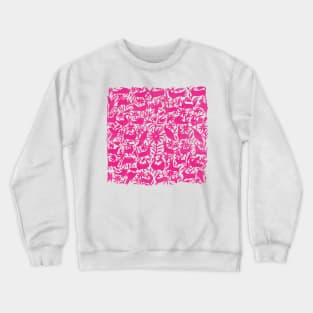 Pink Otomi Mexican Print Crewneck Sweatshirt